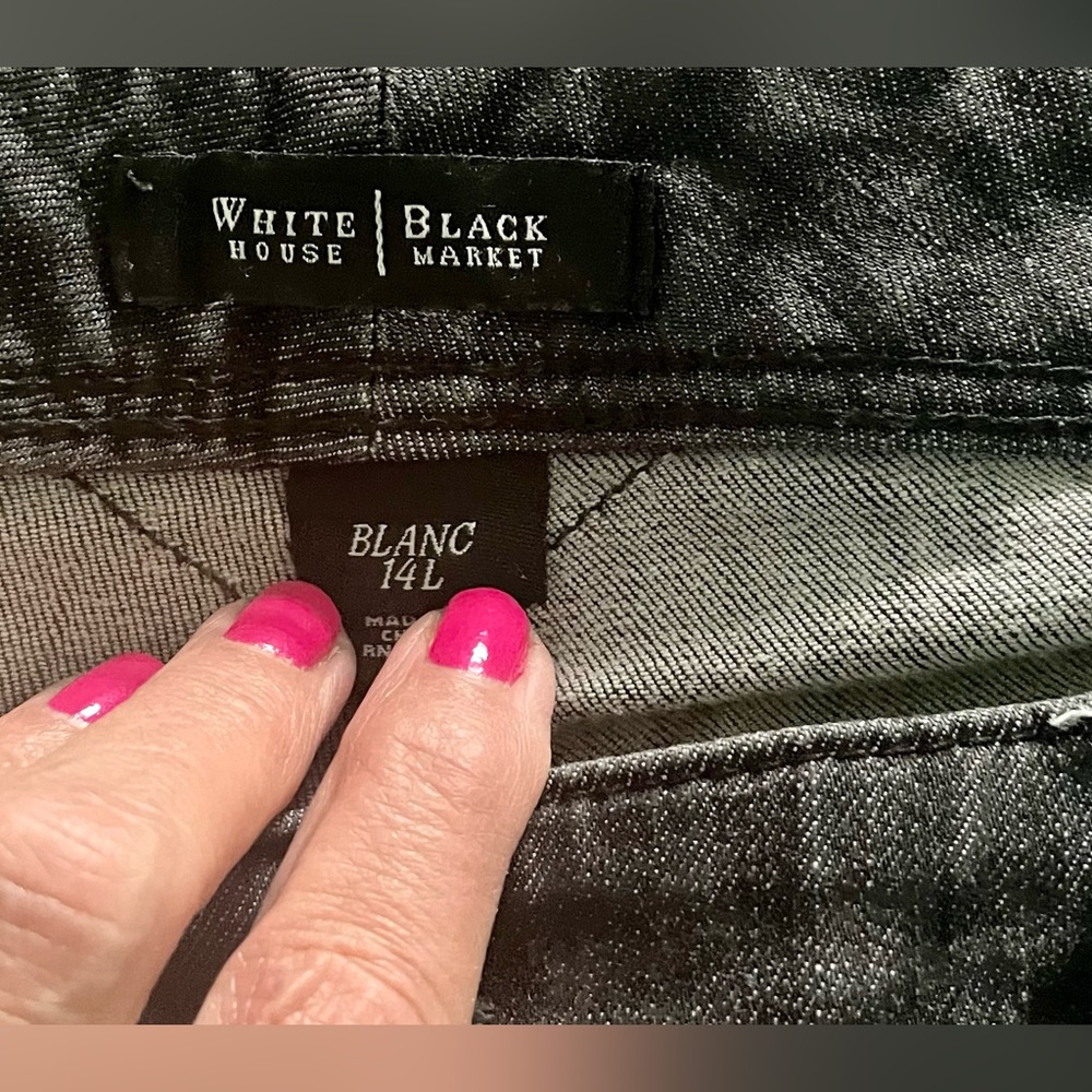 Black acid wash jeans White House Black Market size 14 L